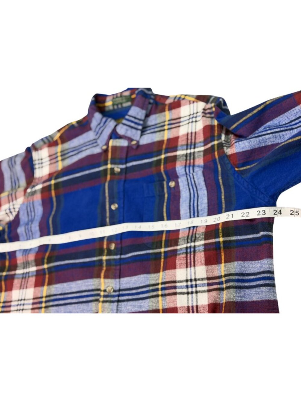 Vintage 90s Eddie Bauer Adirondack Plaid Flannel Shirt Men's Size Large 16-16.5 - Picture 6 of 7